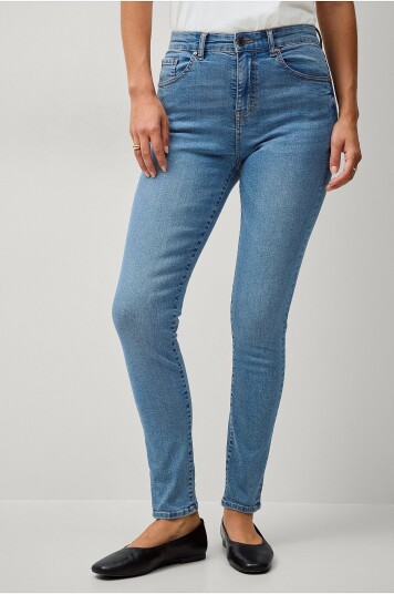 Ellos Collection Skinny stretchjeans med høy midje Blå