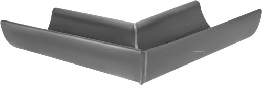 4 stk VMZINC falset gjæring, innvendig QUARTZ-ZINC 280 mm h. halvsirkelformet. 33.5x33.5x8 cm