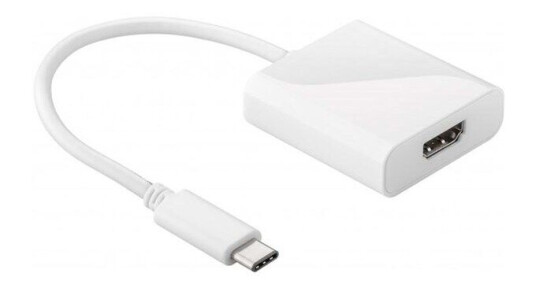 Pro USB-C til HDMI 0.2m Hvit Kabel for Dataoverføring