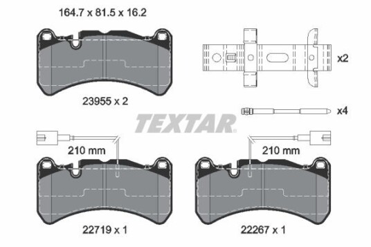 Bremseklosser TEXTAR 2395503 Bremseklosser TEXTAR 2395503