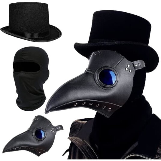 Raxwalker Halloween Pestdoktor Kostymesett med Maske 3 Deler SET-FF-