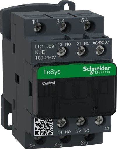 Schneider Electric LC1D09KUE Kontaktor 3 lukkede 9 A 4 kW 100 250 V Elfordeling & strømforsyning
