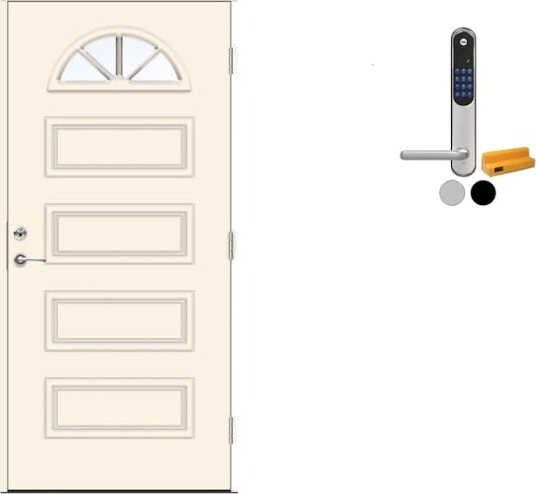 Ytterdør Swedoor Advance-Line Classic Händel med Yale Doorman Classic Home