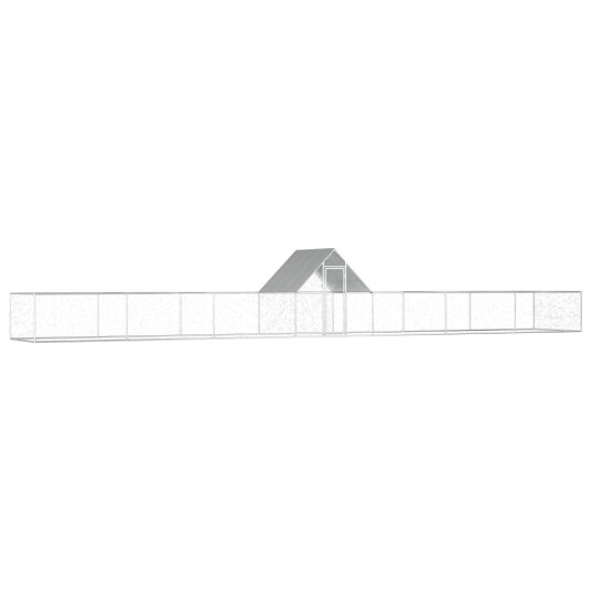 Vidaxl Hønsehus 14X2X2 M Galvanisert Stål Vidaxl Hønsehus 14X2X2 M Galvanisert Stål