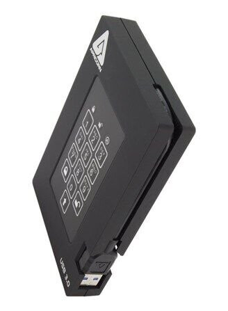 Apricorn Aegis Padlock Fortress 2TB Ekstern Harddisk med Kryptering - Svart