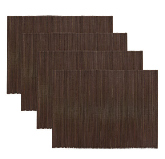 House Doctor Bambus Dekkebrikker Brune 4stk