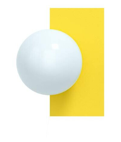 Swedish Ninja - Candy Little Rectangle S Vegglampe Sunshine Yellow Swedish Ninja