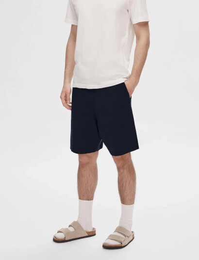 Selected Slhteller Knit Shorts - Navy - S