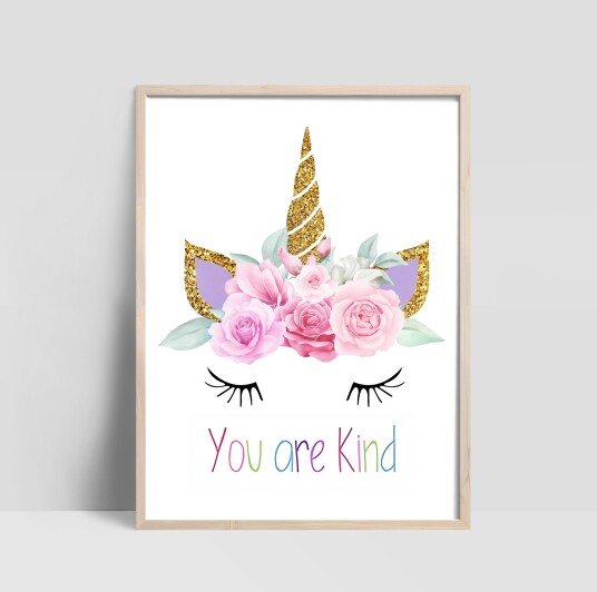 Plakat – Enhjørning / You are  Kind