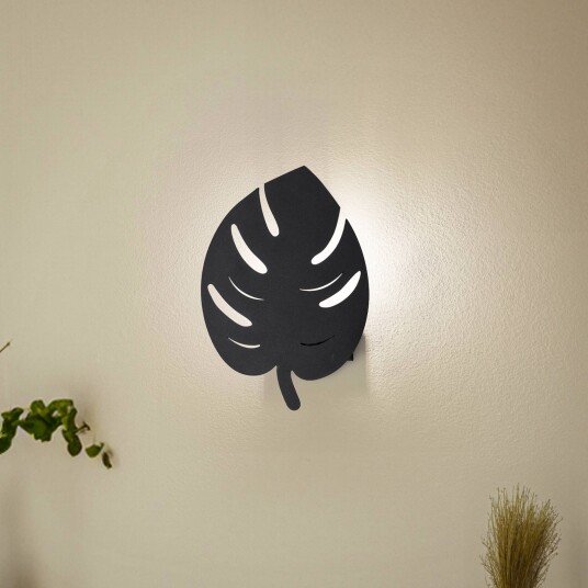 Opviq Sivani MR-843 vegglampe i bladdesign svart Opviq Sivani MR-843 vegglampe i bladdesign svart