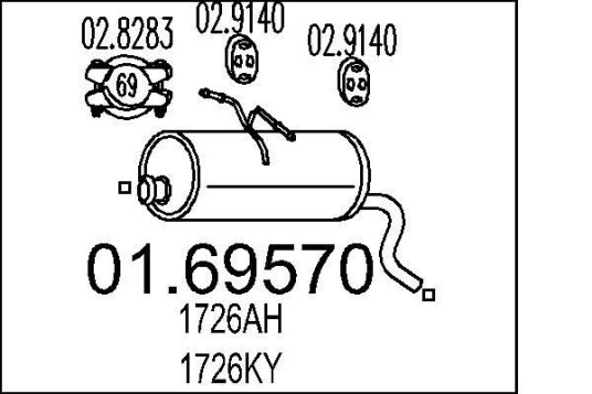 Bakre eksospotte MTS 01.69570