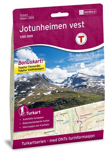 Nordeca Jotunheimen Vest 1:50.000 Dnt Turkart