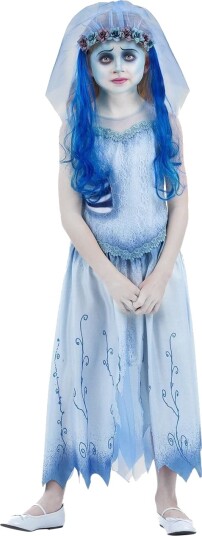 Emily Kostymekjole med Brudeslør Corpse Bride Lisensiert 7 9 ÅR Emily Kostymekjole med Brudeslør Corpse Bride Lisensiert 7 9 ÅR