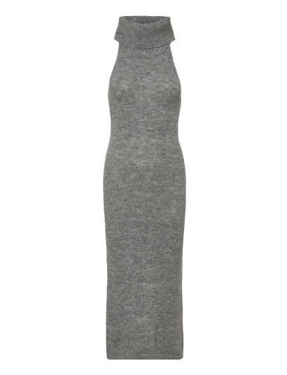 Gina Tricot Sleeveless Polo Knitted Dress Grey XL Gina Tricot Sleeveless Polo Knitted Dress Grey XL