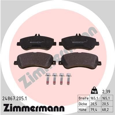 Bremseklosser ZIMMERMANN 24867.205.1 Bremseklosser ZIMMERMANN 24867.205.1