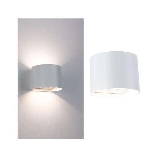 Nyara rund oppladbar vegglampe opp/ned lys med sensor - Hvit Nyara rund oppladbar vegglampe opp/ned lys med sensor - Hvit