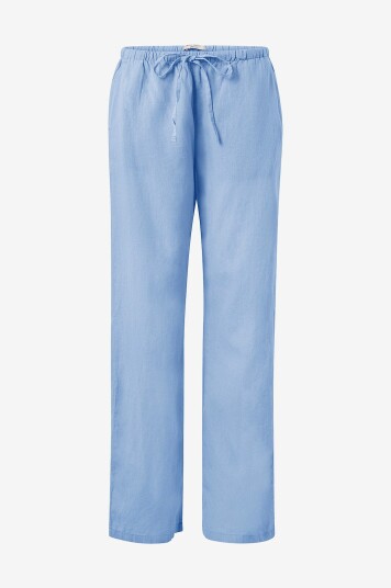 Gina Tricot Bukser Dina Linen Trousers Blå