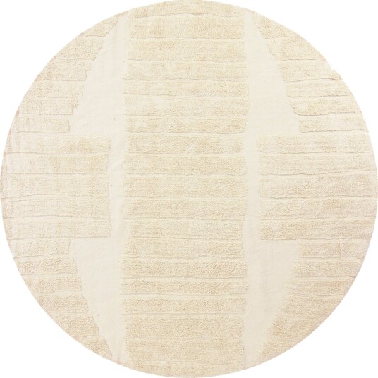 Rundt teppe Rani Natural Cotton Shaggy beige Størrelse: Ø 240 cm Rundt teppe Rani Natural Cotton Shaggy beige Størrelse: Ø 240 cm