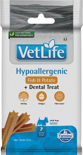 Farmina Vet Life Dental Hypoallergenic Fish Potato Mini 60 G