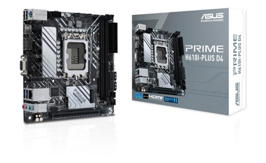 ASUS Prime H610I-PLUS D4 Mini-ITX Hovedkort med Intel H610 Chipset og LGA 1700 Sokkel