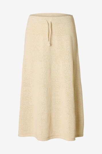Selected FEMME - Skjørt slfAlma MW Knit Skirt - Beige