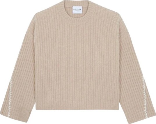 Kujten Dame Strikkevarer Beige M,