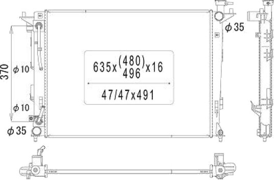 DIEDERICHS DCM3720 Radiator motorkjøling
