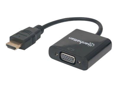 Manhattan HDMI til VGA adapter 0,3 m gullkontakter