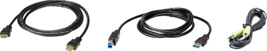 Aten 2L-7D02uhx3 Tastatur Video Musekabelsett Kvm Aten 2L-7D02uhx3 Tastatur Video Musekabelsett Kvm
