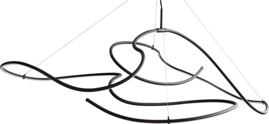 LED-hengelampe Ghost 155 cm svart – 101 Copenhagen - Stue - Design - Aluminium - Med en lyskilde