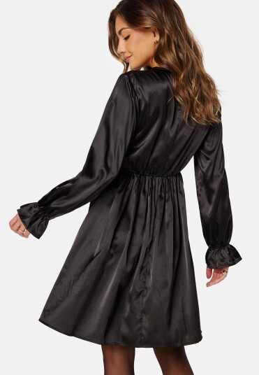 Pieces Slore LS O-Neck Dress Black XS