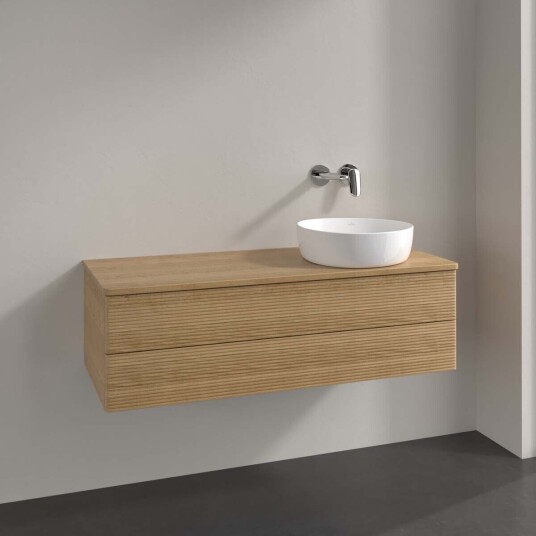 Villeroy & Boch  Antao Servantskap med 2 skuffer 120x50x36 cm m/lys Eik