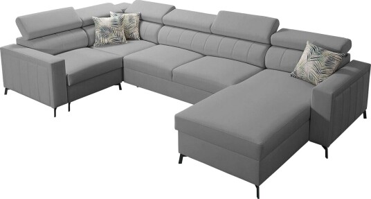 Galbally 4 sits Hörnbäddsoffa Light grey