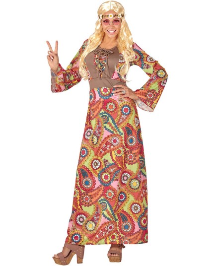 Widmann Mønstret Hippiekjole Damekostyme Strl XL Widmann Mønstret Hippiekjole Damekostyme Strl XL