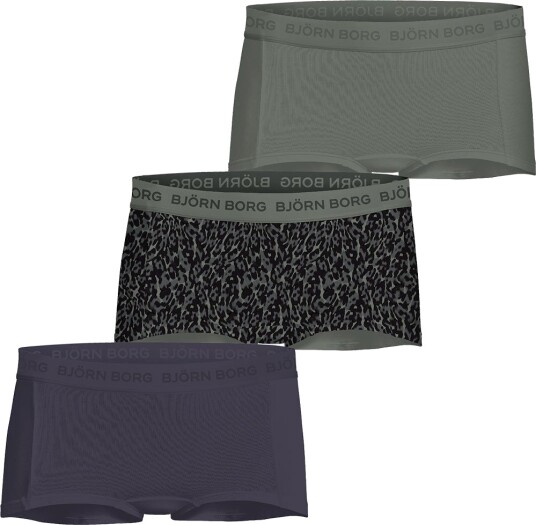 Björn Borg Cotton Stretch Boxer Shorts 3P Khaki green 146 152