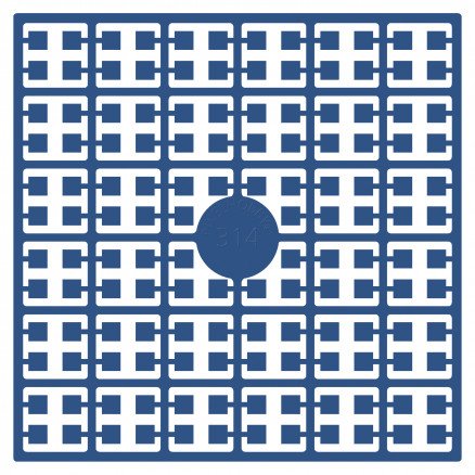 Pixelhobby Midi perler 314 blå 2x2mm 140 piksler