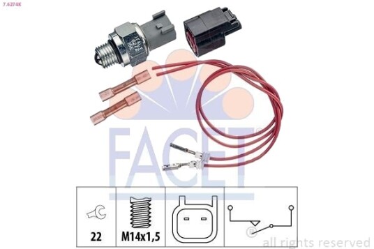 FACET 7.6274K Bryter, ryggelys