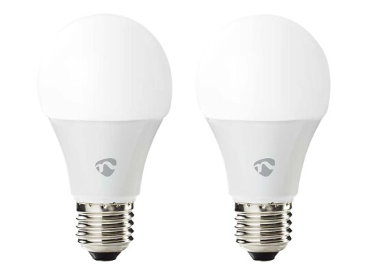 Nedis Smartlife Led-Lyspære E27 9 W Ekvivalent 60 Klasse F Rgb/Varmt Til Kjølig Hvitt Lys 2700-6500 K Hvit En Pakke 2 Nedis Smartlife Led-Lyspære E27 9 W Ekvivalent 60 Klasse F Rgb/Varmt Til Kjølig Hvitt Lys 2700-6500 K Hvit En Pakke 2