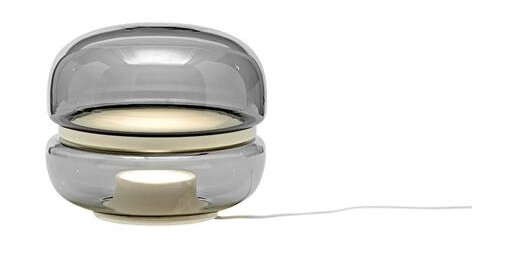 Brokis Macaron Bordlampe Liten Røykfarget Glass/ Hvit Onyx