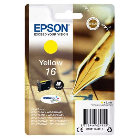 Original blekkpatron Epson 16 gul