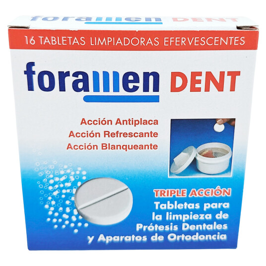 Rensetabletter for proteser FORAMEN Triple Action 16 pcs.