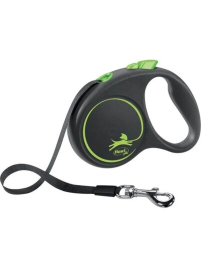 Flexi Hundebånd Black Design S 5 m Grønn maks 15 kg