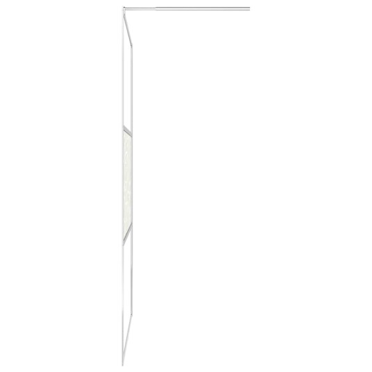 vidaXL Dusjvegg ESG-glass med steindesign 100x195 cm