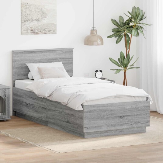 Sengestamme Grå Sonoma 70 x 190 cm Konstruert tre