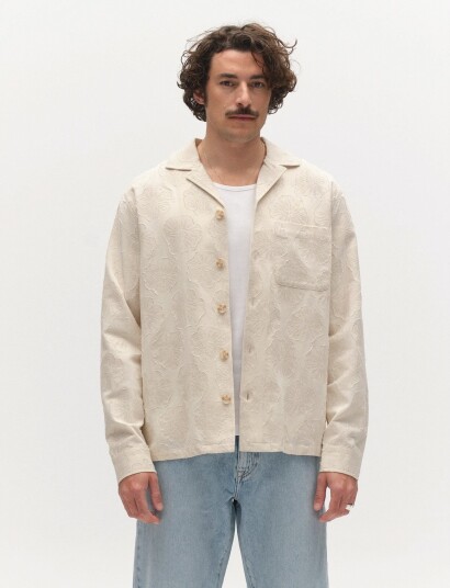 Gabba Gabaustin Reso Raw Ls Overshirt   Beige   XXL