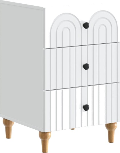  Nattbordskap med skuff Hvit 43x 41 x 66,5 cm Konstruert tre