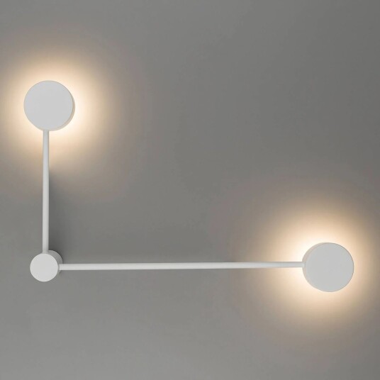 Euluna Vegglampe Orbit II 20/40, hvit, 2 lyskilder