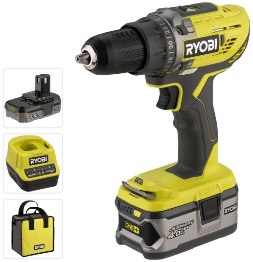 Ryobi Akku Borskrutrekker R18DD3-2415BS Uten Batteri 18v
