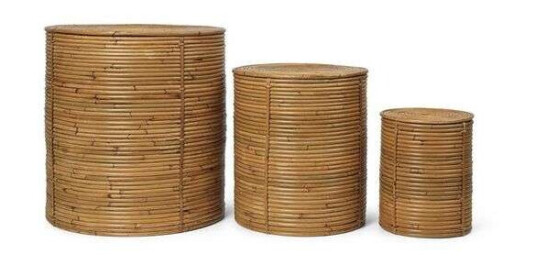 ferm LIVING Column oppbevaringssett 3 deler Natural Stained
