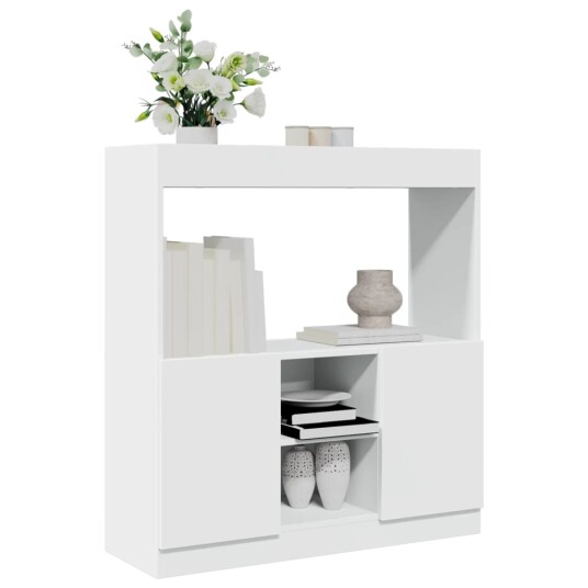 Highboard hvit 92x33x100 cm konstruert tre